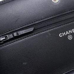 مملوكة مسبقًا محفظة سلسلة شانيل خط كامبون علامة كوكو سوداء
