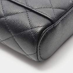 Pre Owned حقيبة شانيل ماتلاسي فانتي كتف جلد عجل أسود