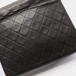 مملوكة مسبقًا حقيبة كتف شانيال مفردة ماتلاسي جلد لامبسكين سوداء