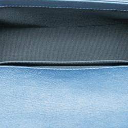 Pre Owned حقيبة كتف سلسلة علامة كوكو ماتيلّاسي بوي شانيل جلد مثقّب أزرق