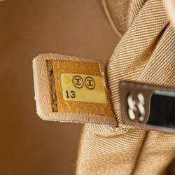 Pre Owned Chanel Matelasse Coco Mark Chain Tote Bag In Beige Caviar Leather