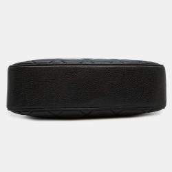 Pre Owned Chanel Matelasse Coco Mark Caviar Skin Tote Bag Deka Handbag Black