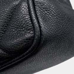 Pre Owned Chanel Matelasse Coco Mark Caviar Skin Tote Bag Deka Handbag Black