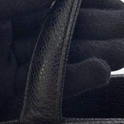 Pre Owned Chanel Matelasse Coco Mark Caviar Skin Tote Bag Deka Handbag Black