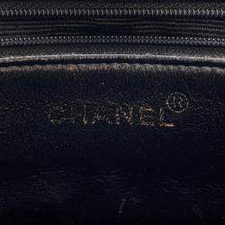 Pre Owned Chanel Matelasse Coco Mark Caviar Skin Tote Bag Deka Handbag Black