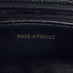 Pre Owned Chanel Matelasse Coco Mark Caviar Skin Tote Bag Deka Handbag Black