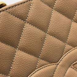 مملوكة مسبقًا حقيبة كتف بشعار شانيل ديكا كوكو سي سي مزدوجة السلسلة جلد كافيار بيج ماتيلاسيه