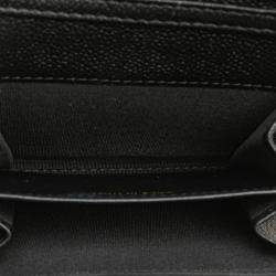 Pre Owned Chanel Matelasse Boy Chanel Coco Mark Chain Shoulder Wallet In Black Caviar Skin