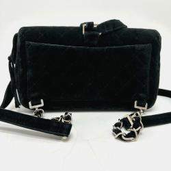 Pre Owned حقيبة ظهر شانيل سلسلة ماتيلس فيلور أسود