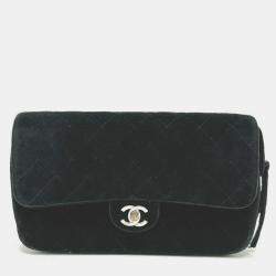 Pre Owned حقيبة ظهر شانيل سلسلة ماتيلس فيلور أسود