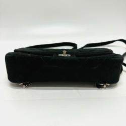 Pre Owned حقيبة ظهر شانيل سلسلة ماتيلس فيلور أسود