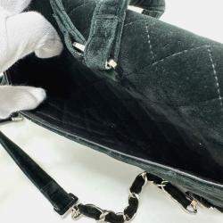 Pre Owned حقيبة ظهر شانيل سلسلة ماتيلس فيلور أسود