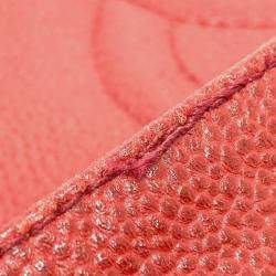 مملوكة مسبقًا حقيبة شانيل سي سي كوكو مارك فانتي حمراء جلد كافيار بحمالتين للكتف