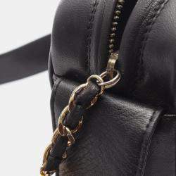 Pre Owned حقيبة شانيل تريبل كوكو مارك كتف جلد أسود