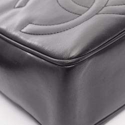 Pre Owned حقيبة شانيل تريبل كوكو مارك كتف جلد أسود