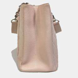 Pre Owned Chanel Cc Coco Mark Matelasse Chain Gst Shoulder Bag Tote In Caviar Skin Pink