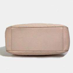 Pre Owned Chanel Cc Coco Mark Matelasse Chain Gst Shoulder Bag Tote In Caviar Skin Pink
