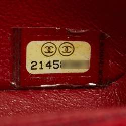 مملوكة مسبقًا Chanel Square Classic Single Flap Mini Red Quilted Caviar Leather Bag