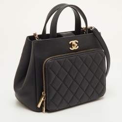 مملوكة مسبقًا حقيبة تسوق شانيل بزنس أفينيتي CC جلد كافيار أسود