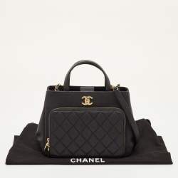 مملوكة مسبقًا حقيبة تسوق شانيل بزنس أفينيتي CC جلد كافيار أسود