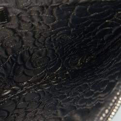 Pre Owned Chanel Blue Leather Camellia Clutch