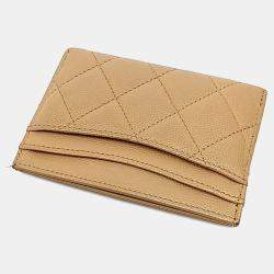 مملوكة مسبقًا حامل بطاقات شانيل جلد كافيار بيج