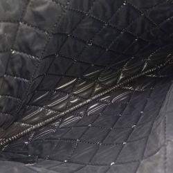 Pre Owned حقيبة كلتش شانيل جلد أسود جديدة وسط