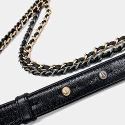 Pre Owned Chanel Beige Black Leather Gabrielle Hobo Bag Medium