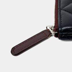 Pre Owned حقيبة كلاتش شانيل جلد حمل أسود وسط جديد