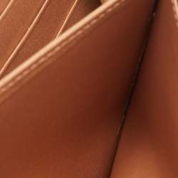 Pre Owned Chanel Metallic Embossed Camellia Leather CC Wallet On Chain