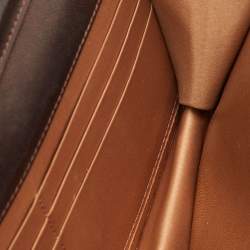 Pre Owned Chanel Metallic Embossed Camellia Leather CC Wallet On Chain