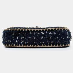 مملوكة مسبقًا حقيبة شانيل تويد أزرق مبطن سانت تروبيز بقلب