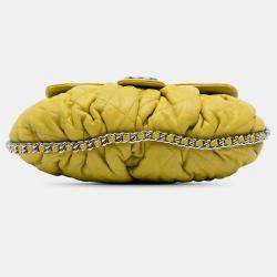 مملوكة مسبقًا Chanel Yellow CC Quilted Lambskin Chain Around Flap