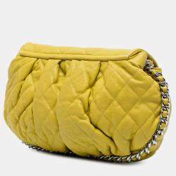 مملوكة مسبقًا Chanel Yellow CC Quilted Lambskin Chain Around Flap
