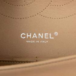 Pre Owned حقيبة شانيل قلاب مزدوج جلد خروف كلاسيكية جامبو بيج