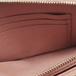 Pre Owned حقيبة كلتش شانيل سلسلة قماش وردي مزدوجة السحاب دوفيلا