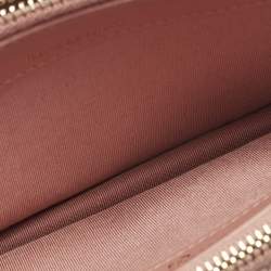 Pre Owned حقيبة كلتش شانيل سلسلة قماش وردي مزدوجة السحاب دوفيلا