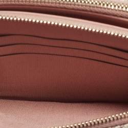 Pre Owned حقيبة كلتش شانيل سلسلة قماش وردي مزدوجة السحاب دوفيلا