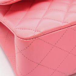 مملوكة مسبقًا Chanel Classic Double Flap Pink Leather Shoulder Bag