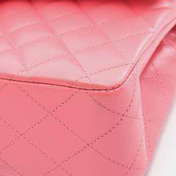 مملوكة مسبقًا Chanel Classic Double Flap Pink Leather Shoulder Bag