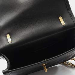 Pre Owned حقيبة شانيل كروس بودي سوداء صغيرة جلدية بحمالة كتف