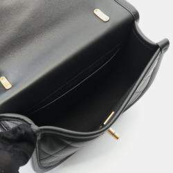 Pre Owned حقيبة شانيل كروس بودي سوداء صغيرة جلدية بحمالة كتف