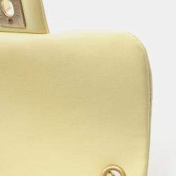 Pre Owned Chanel  Flap Mini Yellow Leather Shoulder Bag