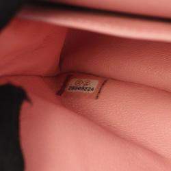 Pre Owned حقيبة كتف شانيل مضفرة تويد وردية قلاب مزدوج كلاسيكية مستطيلة