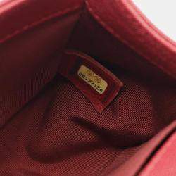 مملوكة مسبقًا Chanel Boy Small Red Calf Leather Shoulder Bag