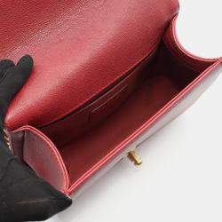 مملوكة مسبقًا Chanel Boy Small Red Calf Leather Shoulder Bag