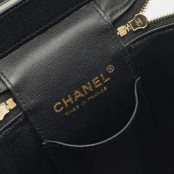 Pre Owned Chanel  Vanity Case Black Leather Shoulder Bag