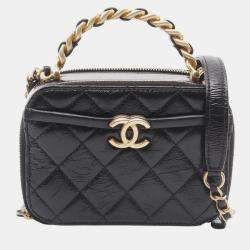 Pre Owned Chanel Pick Me Up Black Leather Vanity Case