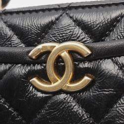 Pre Owned Chanel Pick Me Up Black Leather Vanity Case