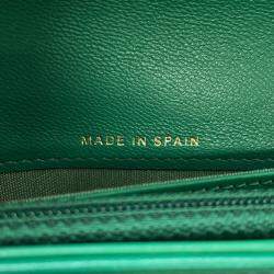 مملوكة مسبقًا محفظة طويلة شانيل شانيل19 جلد لامب أخضر